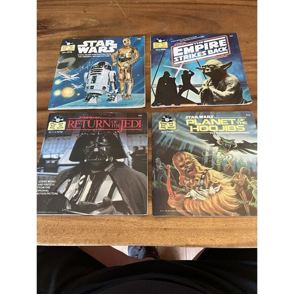 Vintage Star Wars Read-Along Books & 33 1/3 Record Lot - Picture 1 of 12